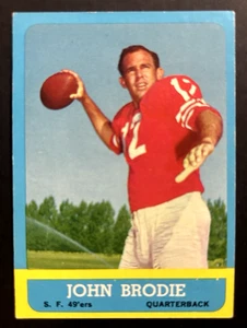 1963 Topps Set-Break #134 John Brodie EX-EXMINT San Francisco 49ers CREASE FREE! - Picture 1 of 2