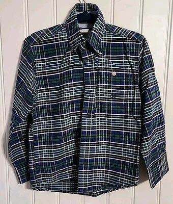 Camisa Wrangler-Boy Abotonada-Talla Mediana Manga Larga-A Cuadros Azul/Verde Foto 1 de 4