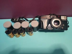 Olympus Infinity Zoom 210 AF Point & Shoot 35mm Film Camera 38-76mm And 4 Films - Picture 1 of 10