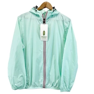 NEW Peekaboo Beans Youth L Mint Green Windbreaker Raincoat Hooded Summer - Picture 1 of 9