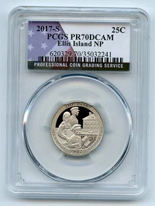 2017 S 25C Clad Ellis Island Quarter PCGS PR70DCAM - Picture 1 of 1