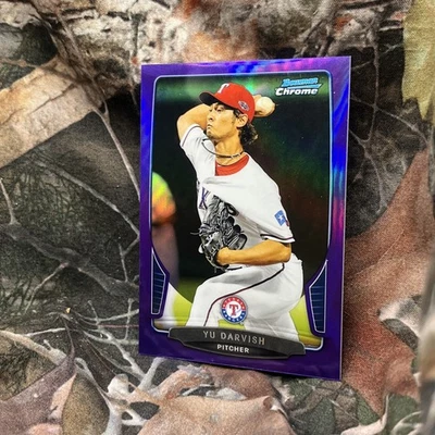 2013 Bowman Chrome Yu Darvish #46 Purple Refractor /199 Texas Rangers - Image 1 of 3
