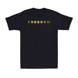 Freedom Charlie USA Patriotic Memorial Remembrance Golden Print Men's T-Shirt - Picture 1 of 9