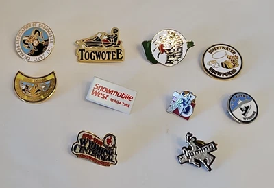 Vintage Wyoming & Snowmobile Club Pin Collection (10) - Image 1 of 4