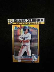 2025 Kellon Lindsey Bowman Chrome True Gold Refractor /50 #BCP-137 LA Dodgers - Bild 1 von 2