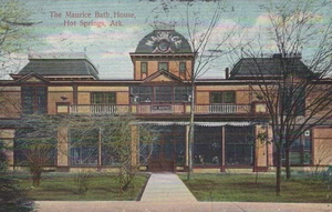 Postkarte Hot Springs Arkansas Maurice Bath House pmk 1908 - Bild 1 von 2