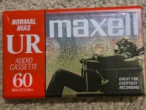 Maxell Normal Bias UR 60 Minute Audio Cassette Tape IEC Type 1 Normal NEW - Picture 1 of 2