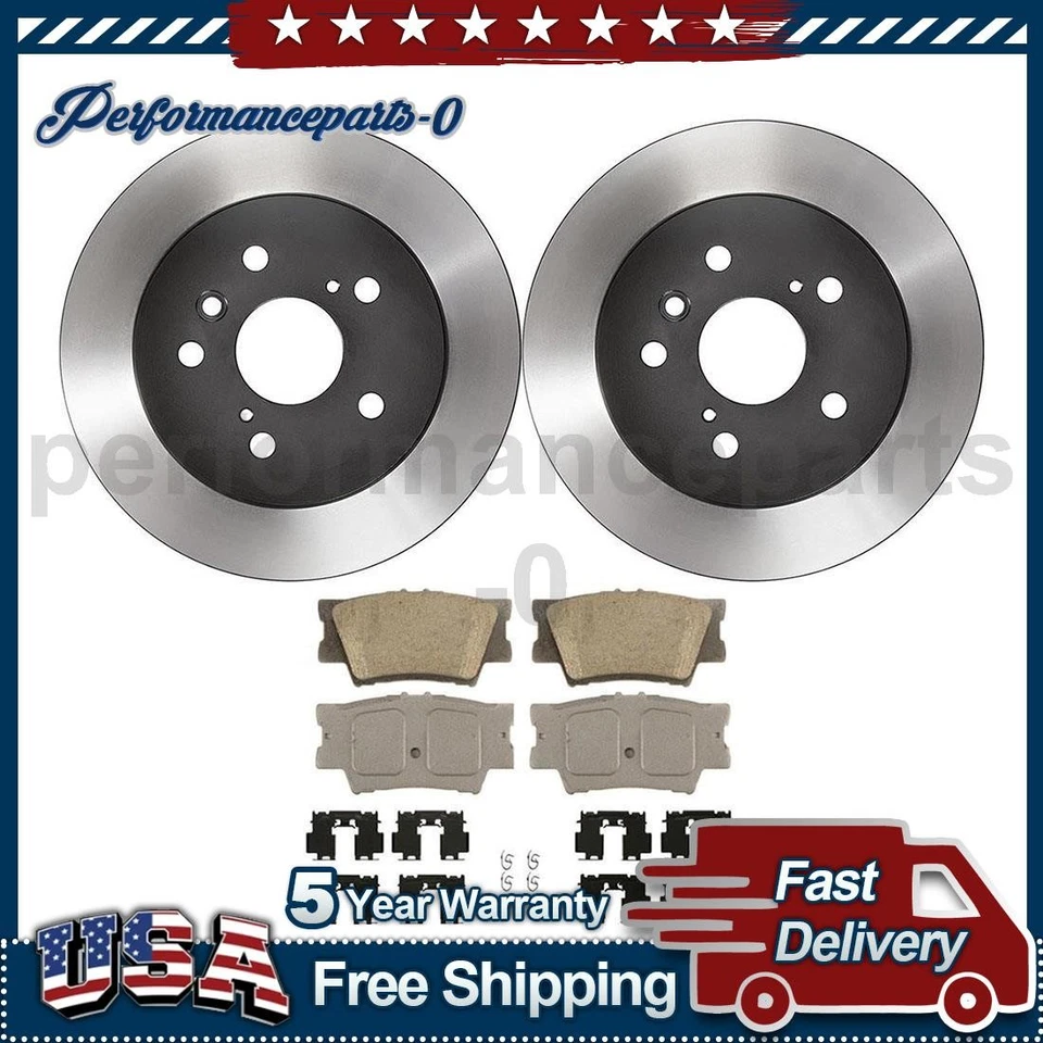 Juego de pastillas de freno de disco trasero rotor de freno de disco para Toyota Camry 2007-2011 Foto 1 de 4