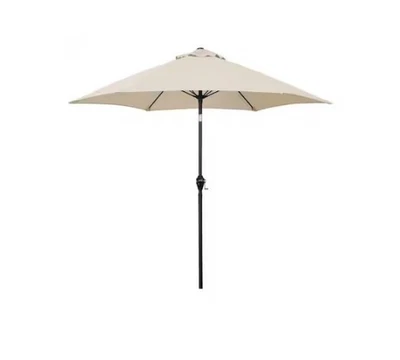 ASTELLA 9-FEET ALUMINUM PUSH-BUTTON TILT MARKET PATIO UMBRELLA - ANTIQUE BEIGE - Image 1 of 4
