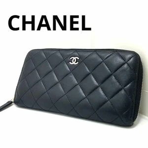 Good condition CHANEL Matelass round zipper long wallet model 16 - Picture 1 of 10