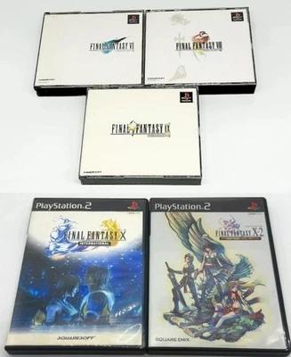 Final Fantasy VII VIII IX X X-2 International Set FF 7 8 9 10 Lot 5 PS1 PS2 - Image 1 of 4