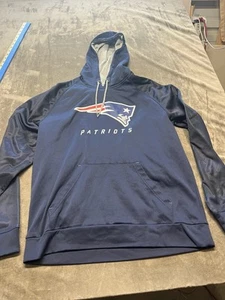 New England Patriots Thermabase Hoodie Sweatshirt Majestic Herren Blau Gr. L - Bild 1 von 4