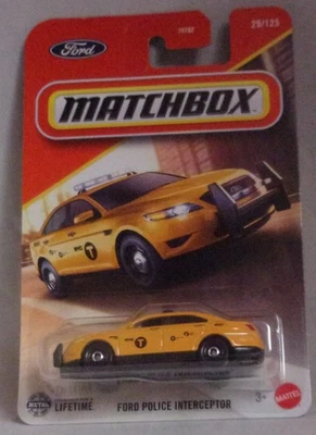 KKar Matchbox - 2025 Basic - #29/125 - Ford Police interceptor - Orange - Image 1 of 4