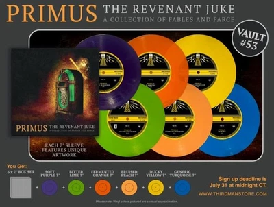 THIRD MAN RECORDS VAULT PACKAGE #53 PRIMUS THE REVENANT JUKE Vinyl 7” Box Set LP - Image 1 of 2