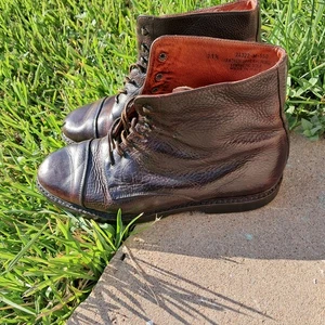 Botines de combate de cuero marrón Bustonia para hombre talla 11 5 - Imagen 1 de 8