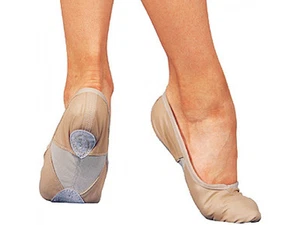 Sansha Silhouette 3L Adult 3M (fits 3.5) Flesh Leather Split Sole Ballet Shoes - Picture 1 of 1