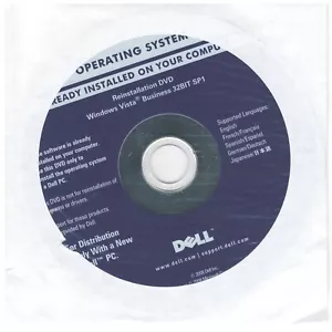 Dell Microsoft Windows Vista Business 32BIT SP1 Reinstallation DVD Brand New - Picture 1 of 2