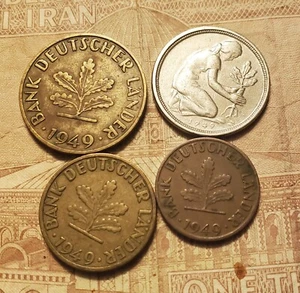 GERMANY Lot of (4)  Coins  All 1949  * ESTATE * - Picture 1 of 2