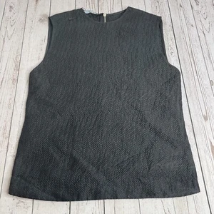 Canotta Prada Milano nera senza maniche conchiglia donna taglia large made in Romania - Foto 1 di 8