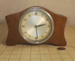 Mid Century Brown Mantle Clock Made in Canada, as is untested - Bild 1 von 12
