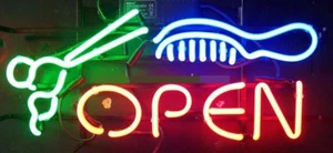 Salon Barber Open Neon Sign Hair Shop Wall Hanging Handcraft Visual Art 24"x20" - Picture 1 of 1