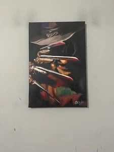 Freddy Krueger Nightmare On Elm St 12" x 18" Pop Art Painting Chris Cargill - Picture 1 of 9