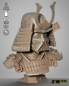 3D Printed 16K STAR WARS Fan Made SW3D - Darth Vader Samurai Bust 1/4 Scale - Picture 1 of 5