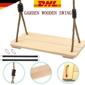 150kg Holz Schaukelsitz Schaukelbrett Kinderschaukel Erwachsene mit Höhe 40X16CM - Bild 1 von 10