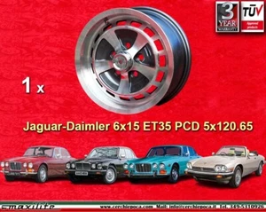 1 pc. Cerchio Jaguar Daimler 6x15 Jaguar XJ6 XJ12 XJS Wheel Felge Llanta Jante - Foto 1 di 24