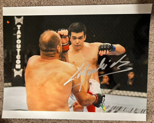 Lyoto Machida  signed 11x14 UFC 129 PHOTO autographed HOF