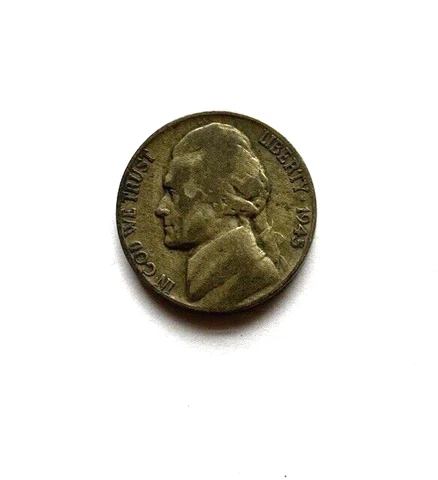 US Coins 1945-P Jefferson Nickel Silver Cover