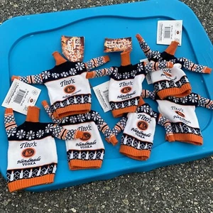 Tito’s Handmade Vodka Holiday Ugly Sweater Bottle Topper Koozie Fits 750mL Lot - Picture 1 of 3