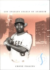 2005 Studio Proofs Silver Los Angeles Angels Baseball Card #2 Chone Figgins /100