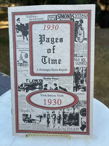 Special Year 1930 Pages of Time KardLets Nostalgia News Advertising Games Cars - Picture 1 of 3