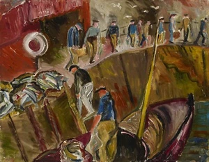 LEONORA CARRINGTON Art Poster or Canvas Print "Unloading the Catch" - Bild 1 von 1