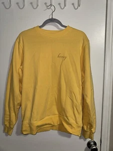 Brandy Melville Yellow Honey Sweatshirt Women Size Medium - Picture 1 of 2