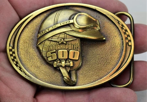 1999 Indianapolis 500 Racing Helmet Siskiyou Belt Buckle Cover