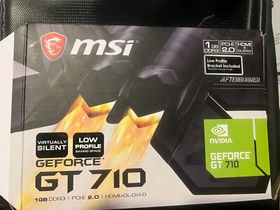 MSI GeForce GT 710 1GB GDDR3 Graphics Card Video Card, VGA HDMI DVI - Open box - Image 1 of 4