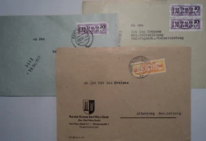 DN DDR (1957/58) Dienst 3 ZKD-Briefe 10 MeF, 15 EF und 17 H EF .. MW: mind. 25.- - Picture 1 of 2