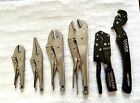 Vintage Lot (6) Craftsman Locking Pliers Wrench Set