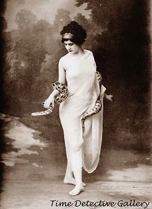 Woman Snake Charmer in a Toga - Historic Photo Print - Picture 1 of 1