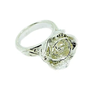 Anillo cabeza rosa plata esterlina regalo en caja - Imagen 1 de 1