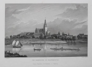 BRANDEBURGO, Havel. La iglesia de la catedral. Grabado en acero real, doble alrededor de 1860 - Imagen 1 de 1