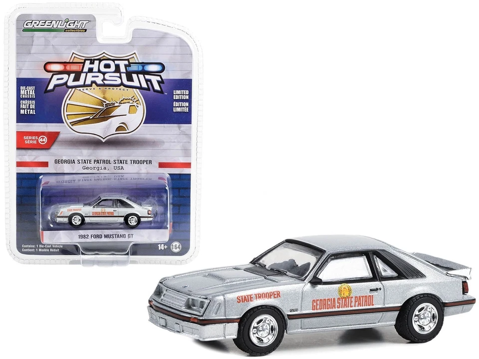 1982 Ford Mustang GT - Georgia State Patrol 1 64 Scale Model - Greenlight 43020A
