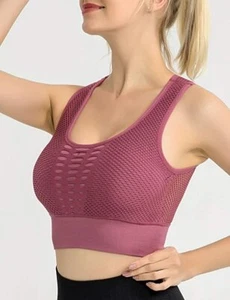 Women Shockproof High Impact Sports Bra Yoga Fitness Bra Gym Workout Underwear - Picture 1 of 13