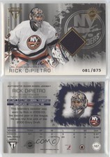 2003-04 Pacific Private Stock Titanium Authentic Game-Worn Jersey Rick DiPietro