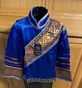 Women s Traditional Medium Chinese 3 Pc. Outfit With Hat Colorful High Neck - Picture 1 of 19