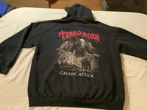TERRORIZER Caustic Attack 2018 Death Metal Tour Zip HOODIE sz 2XL - Picture 1 of 8