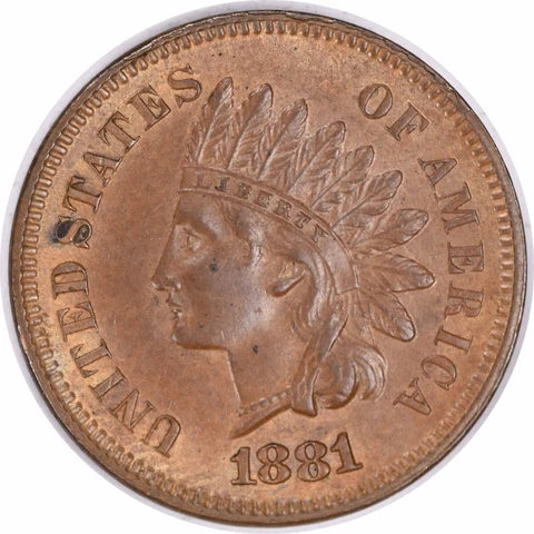 1881 Indian Cent Choice BU Uncertified #941 Cover