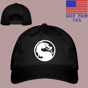 Gorra de béisbol orgánica con logotipo de dragón Mortal Kombat sombrero adulto tamaño ajustable - Imagen 1 de 4